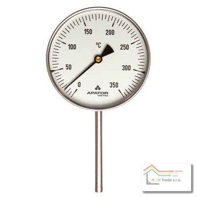 Teplomer uhlový TU100 0-350° 160mm bez jímky